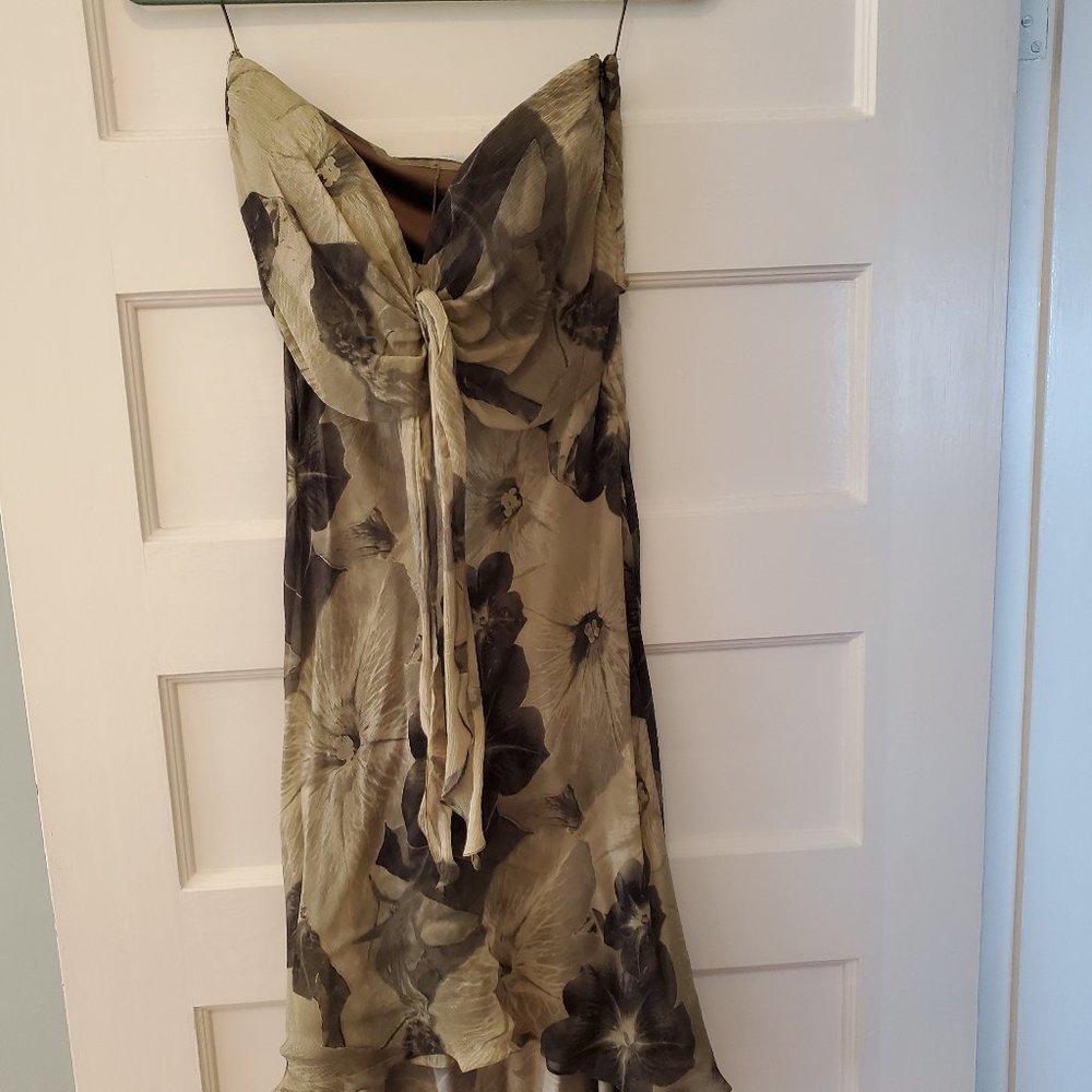 Green Floral Midi Dress